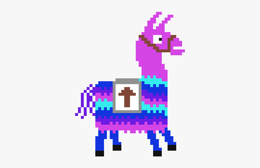 Loot Llama Pixel Art, Transparent Clipart