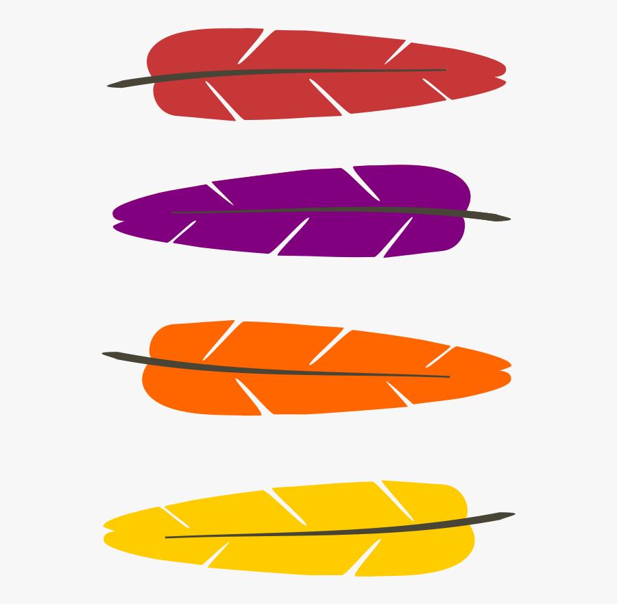 Colored Feathers - Color Turkey Feathers Clipart, Transparent Clipart
