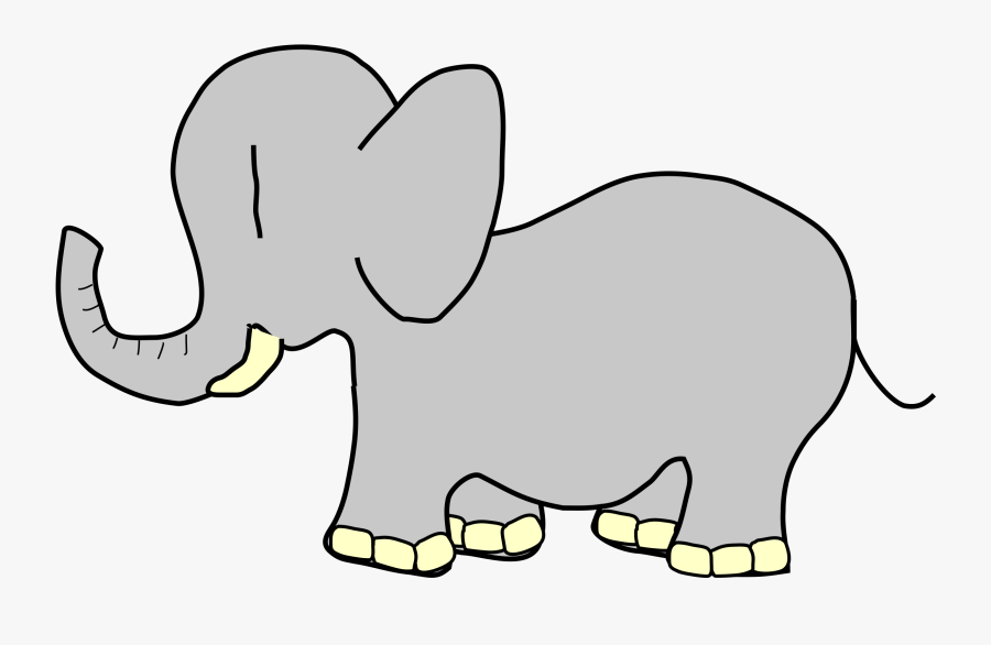 Elephant Clipart, Vector Clip Art Online, Royalty Free - Elephants And Cartoon Easy, Transparent Clipart