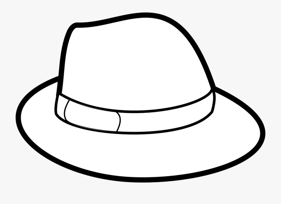 Hat Outline Medium 600pixel Clipart, Vector Clip Art - Hat Clip Art Black And White Png, Transparent Clipart