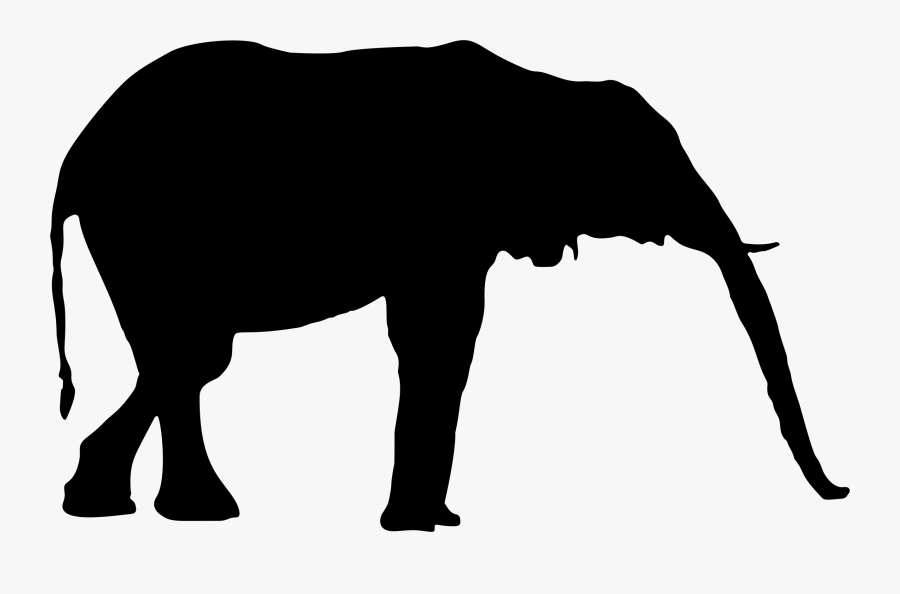Onlinelabels Clip Art - Elephant Silhouette Hd Png, Transparent Clipart