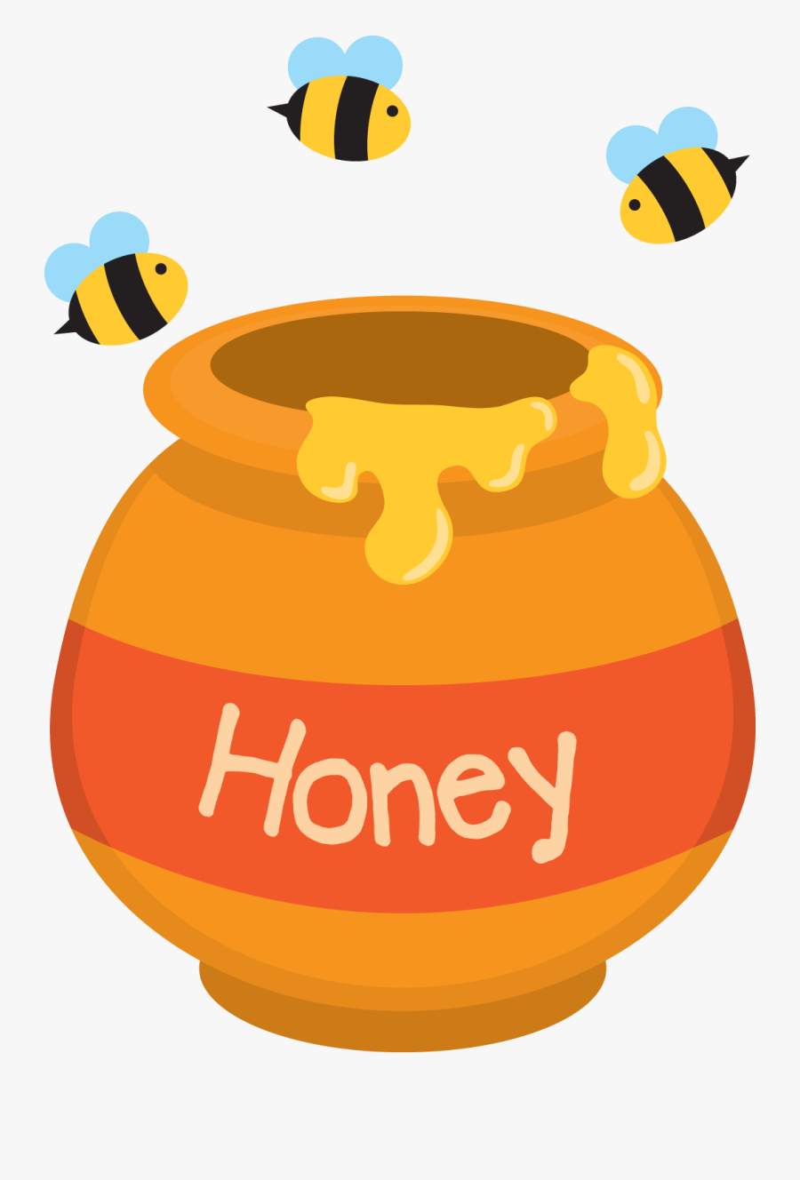 Pooh Honey Bees Clip Art Wwwimgkidcom Clipart - Clip Art Honey Pot...