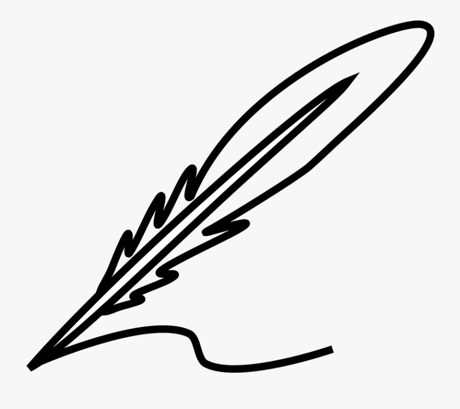 Nib Ink Free Vector Graphic On Pixabay - Feather Pen Clipart Black And White, Transparent Clipart