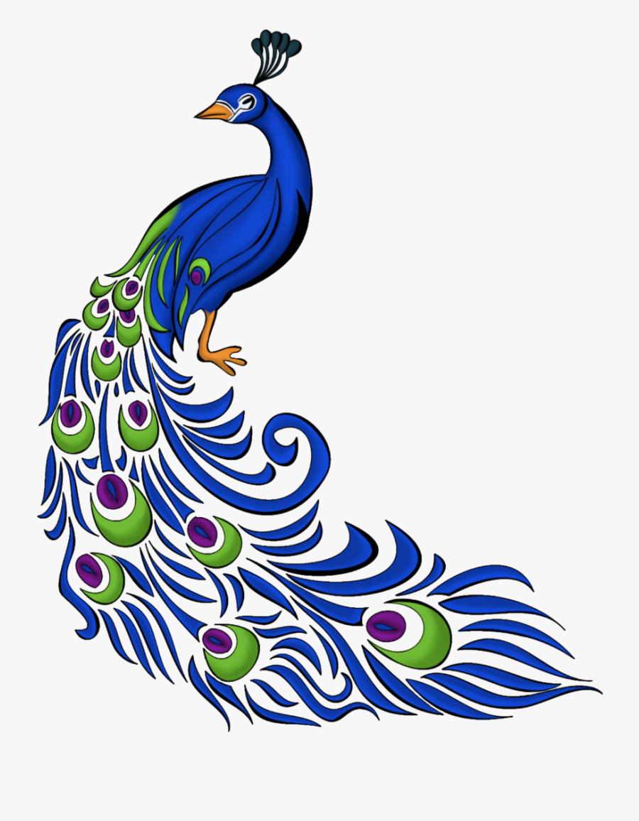 Simple Peacock Clipart Black, Transparent Clipart