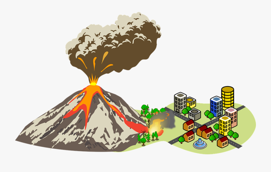 Emergency, Disaster, Volcano, Volcanic, Eruption, Lava - Volcanic Eruption Clip Art, Transparent Clipart