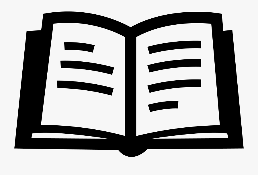 Zipper Clipart Half Open - Black And White Book Png, Transparent Clipart