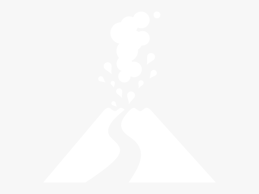 Volcano Png Icon White, Transparent Clipart