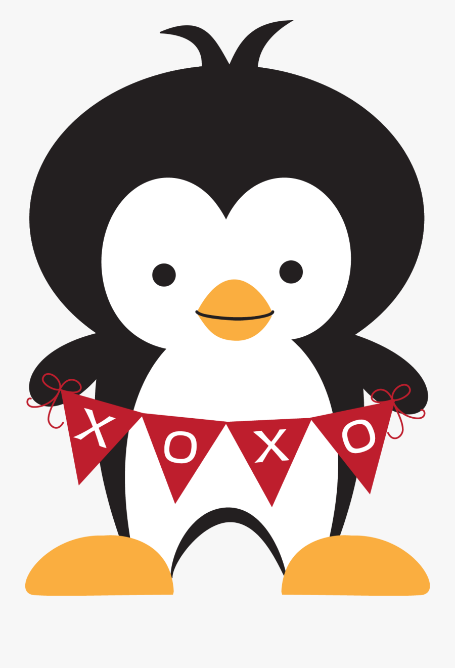 Penguin With Heart Clipart, Transparent Clipart