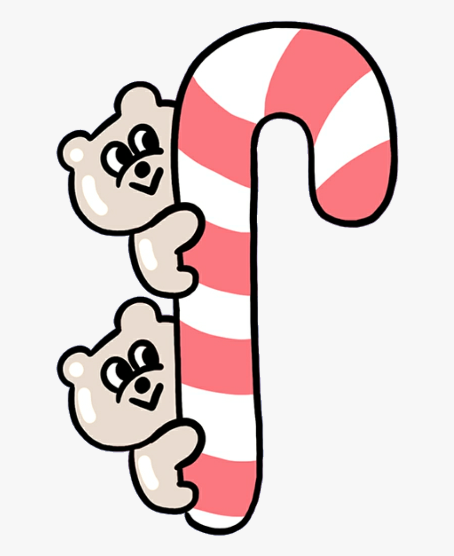#candy #candycane #mochi #kawaii #cute #softbot #png - Kawaii Cute Candy Cane, Transparent Clipart