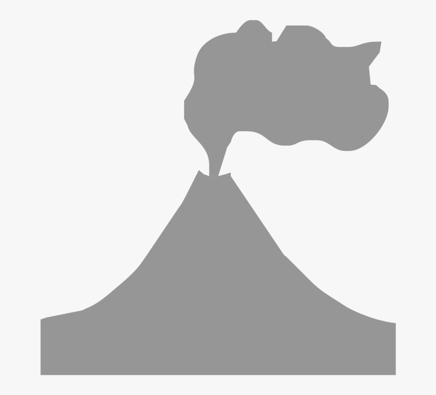 Transparent Volcano Clipart Black And White - Black And White Volcano Png, Transparent Clipart