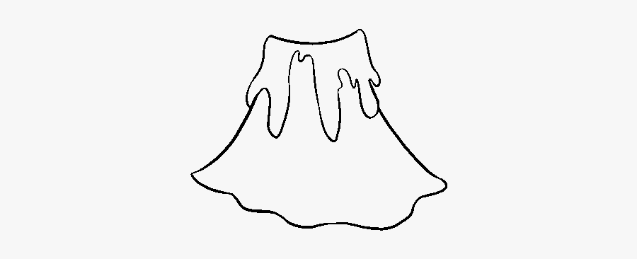 Drawn Volcano Transparent - Line Art, Transparent Clipart
