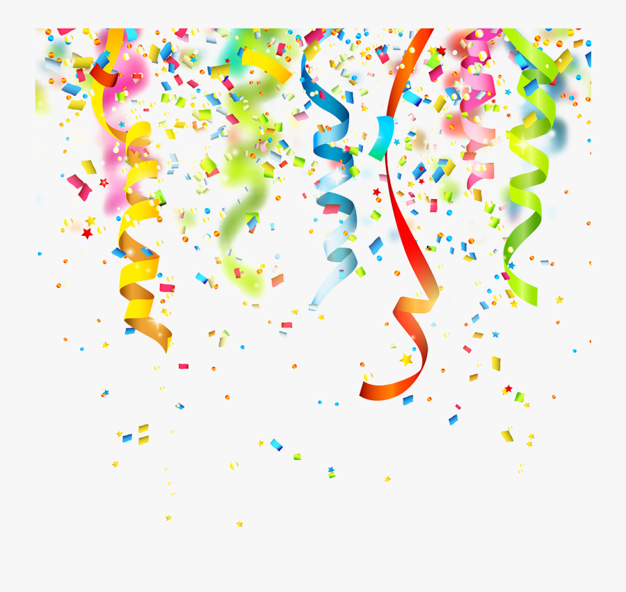 Birthday Confetti Party Clip Art - Transparent Background Confetti Png, Transparent Clipart