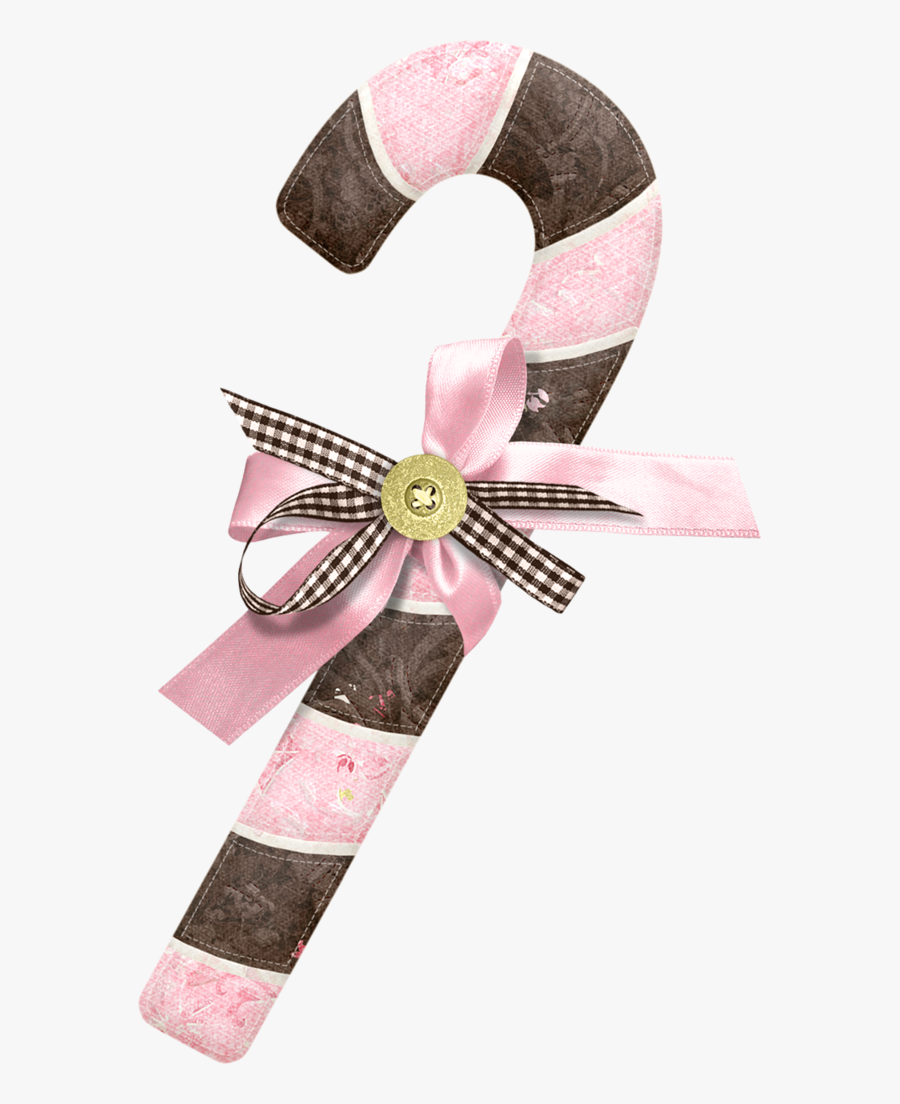 Brown And Pink Candy Cane, Transparent Clipart