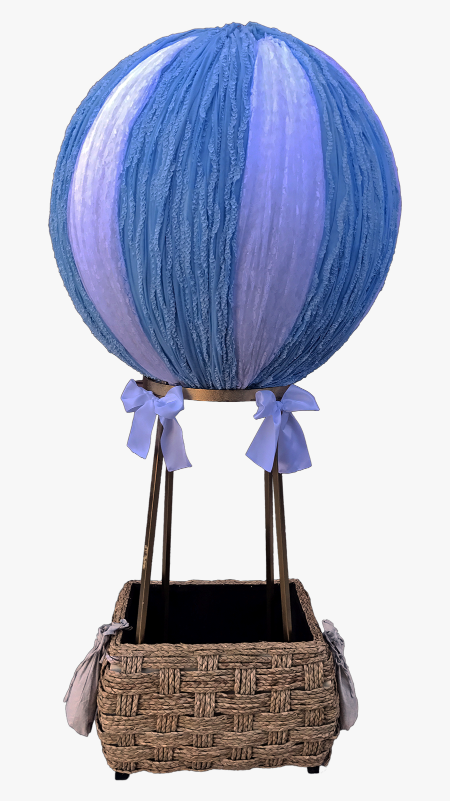 Blue & White Hot Air Balloon - Blue And White Hot Air Balloon, Transparent Clipart