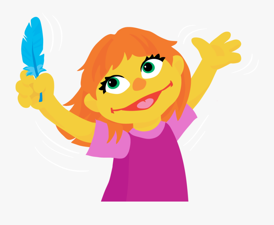 Julia Sesame Street, Transparent Clipart