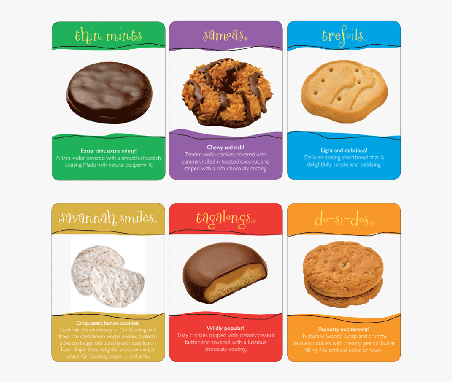 Transparent Girl Scout Cookies Png - Types Of Girl Scout Cookies 2017, Transparent Clipart