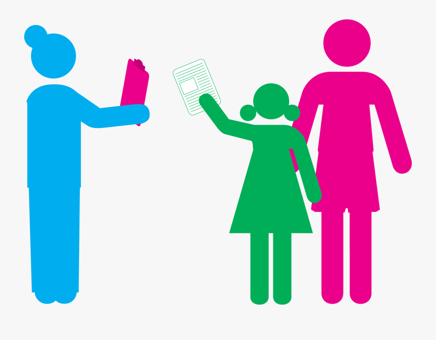 Girl Handing In Form - Pink Woman Icon, Transparent Clipart