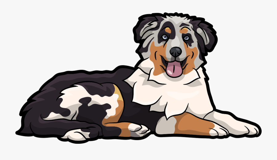 Australian Shepherd Clipart - Cartoon Australian Shepherd Drawing, Transparent Clipart