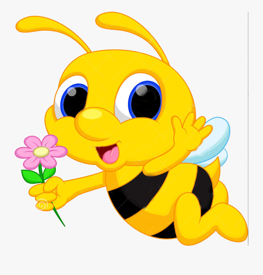 Wallmonkeys Cute Bee Cartoon Flying While Carrying - Cute Bee Bee Cartoon, Transparent Clipart