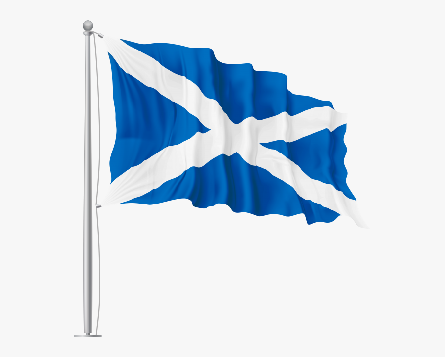 Scotland Waving Flag - Scottish Flag Transparent Background, Transparent Clipart