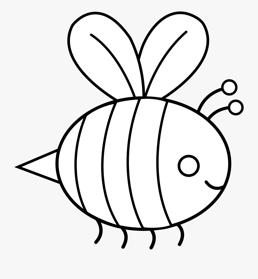 Png Free Download Cute Bee Clipart Black And White - Pola Lebah Kain Flanel, Transparent Clipart