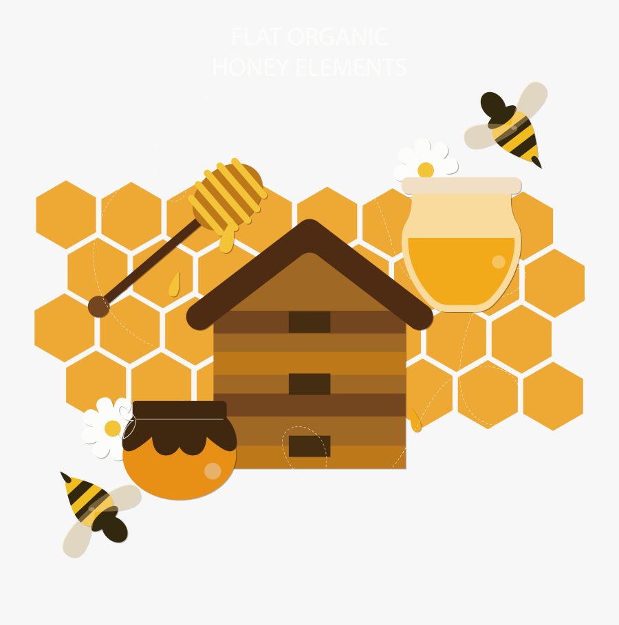 Honeycomb House Vector Transprent - Black Small Hexagon Tile, Transparent Clipart