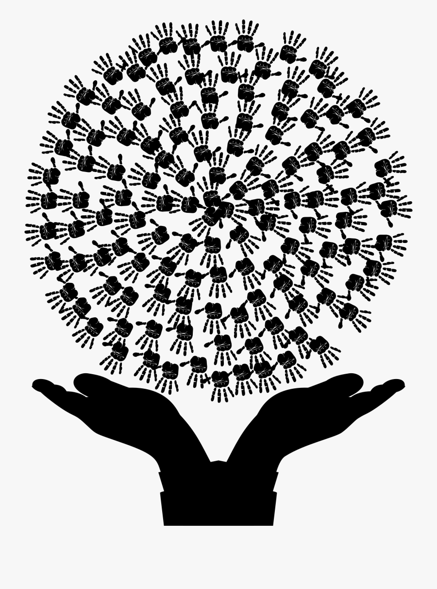 Clipart - Hand Tree Clip Art, Transparent Clipart