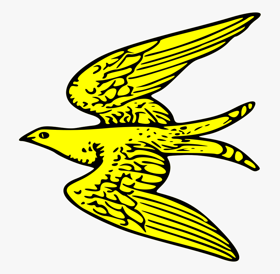 Yellow Bird Flying Clipart, Transparent Clipart
