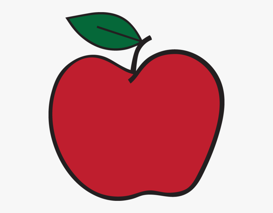 Red Apple Clip Art Black And White, Transparent Clipart