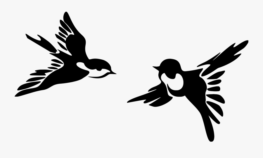 Stylized, Birds, Flying, Animal, Silhouette, Flight - Bird Clipart Silhouette Png, Transparent Clipart