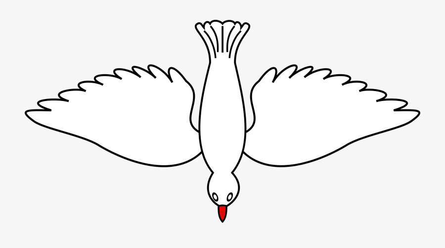 Vector Doves In Flight - Bird Flying Down Drawing, Transparent Clipart