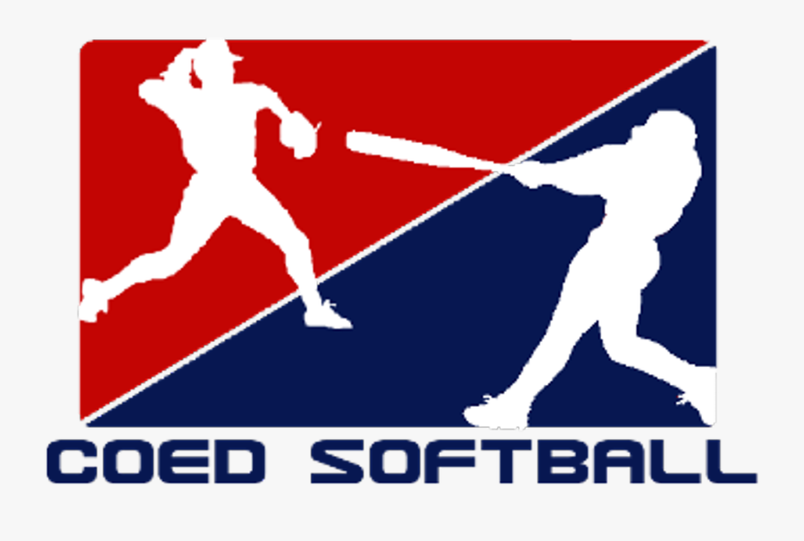 Coed Softball League Logo, Transparent Clipart