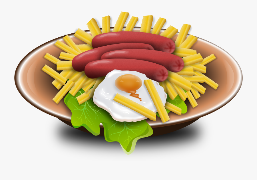 Chips And Fried Egg Clipart, Transparent Clipart