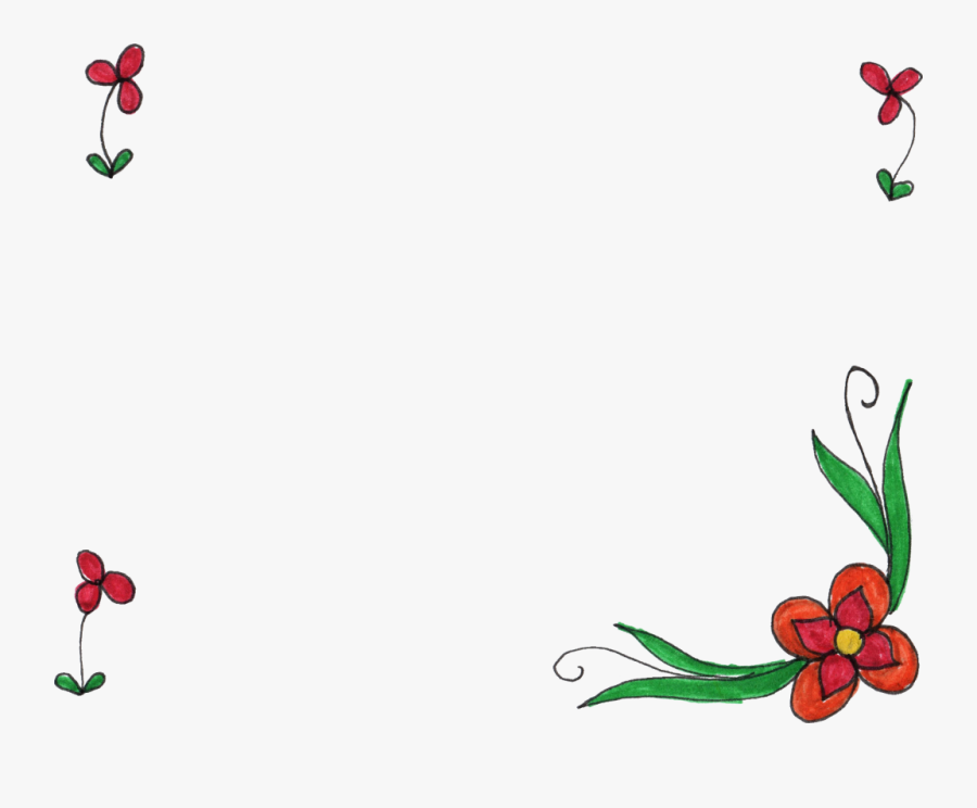 Simple Flower Frame Png, Transparent Clipart