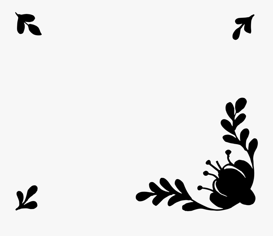 Vector Simple Flower Frame, Transparent Clipart