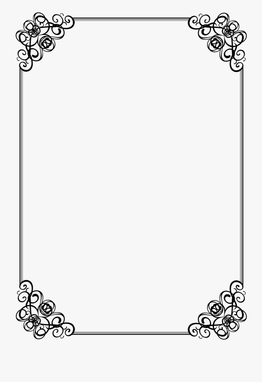 Black And White Border Designs Simple, Transparent Clipart