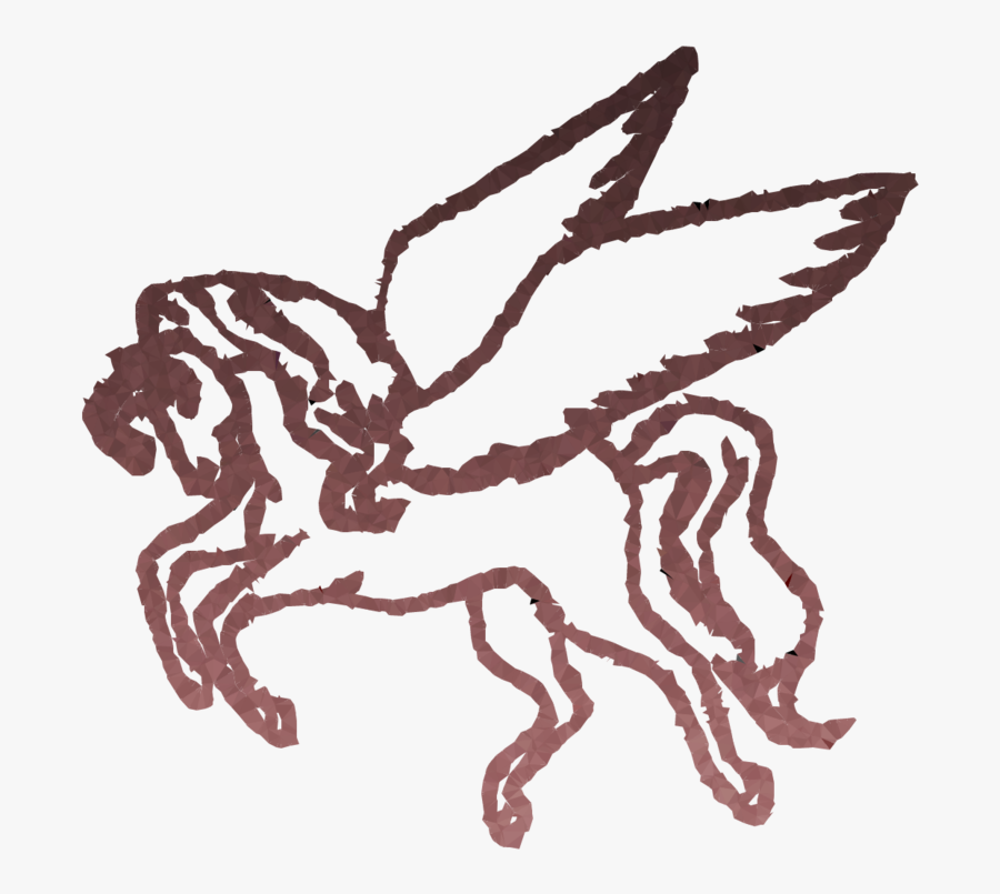 Drawing, Design, Wing, Transparent Png Image Clipart - Dibujo De Caballo Con Alas, Transparent Clipart