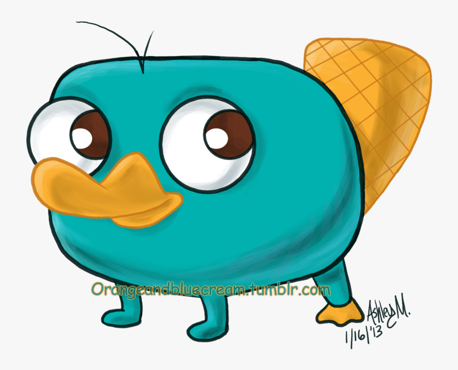 Cute Perry The Platypus, Phineas And Ferb, Disney Fun, - Baby Platypus Cartoon, Transparent Clipart