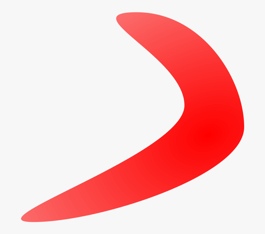 Clipart Shapes Retro - Transparent Red Boomerang, Transparent Clipart