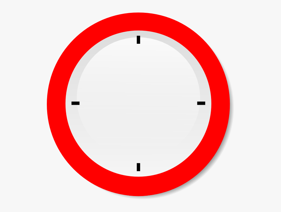 Red Clock No Hands, Transparent Clipart