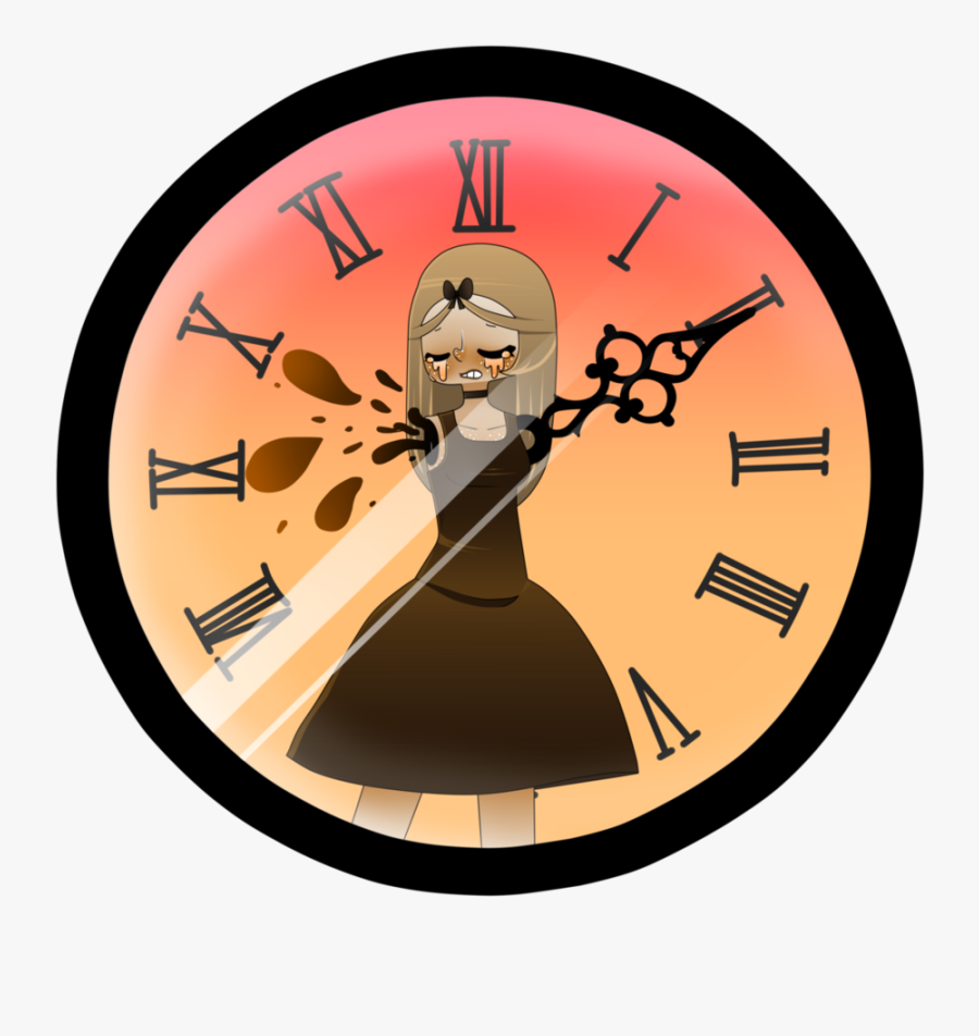 Broken Clock Png Svg Free Download - Broken Roman Numerals Clock, Transparent Clipart