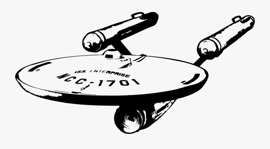 Wall Decal Starship Enterprise Sticker Star Trek - Star Trek Enterprise Svg, Transparent Clipart