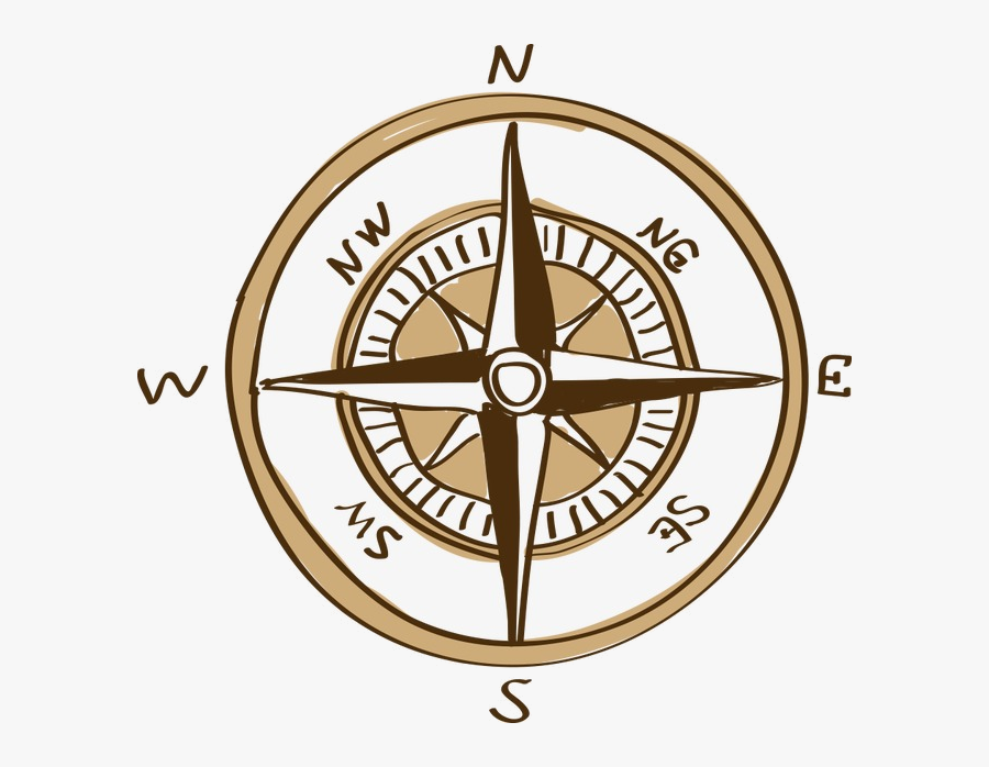 Compass Hand-painted Cartoon Clipart Image And Transparent - Brick Patterns In Circles, Transparent Clipart