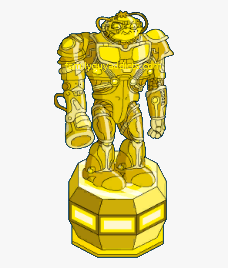 Gold Borg Bertram Statue, Transparent Clipart