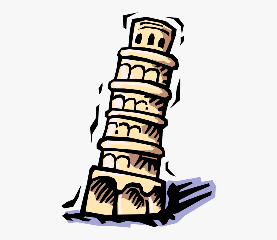 Italy Vector Image Illustration Campanile Freestanding - Leaning Tower Of Pisa Clipart Png, Transparent Clipart