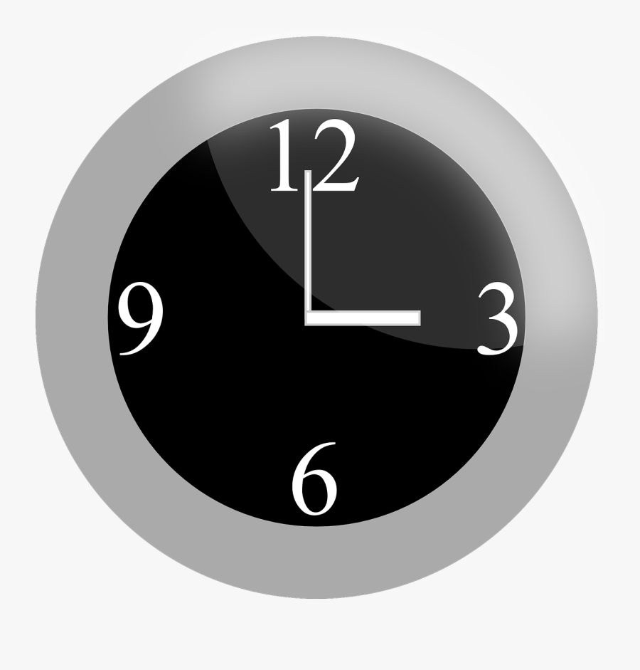 Clock Analog Time Free - Circle, Transparent Clipart