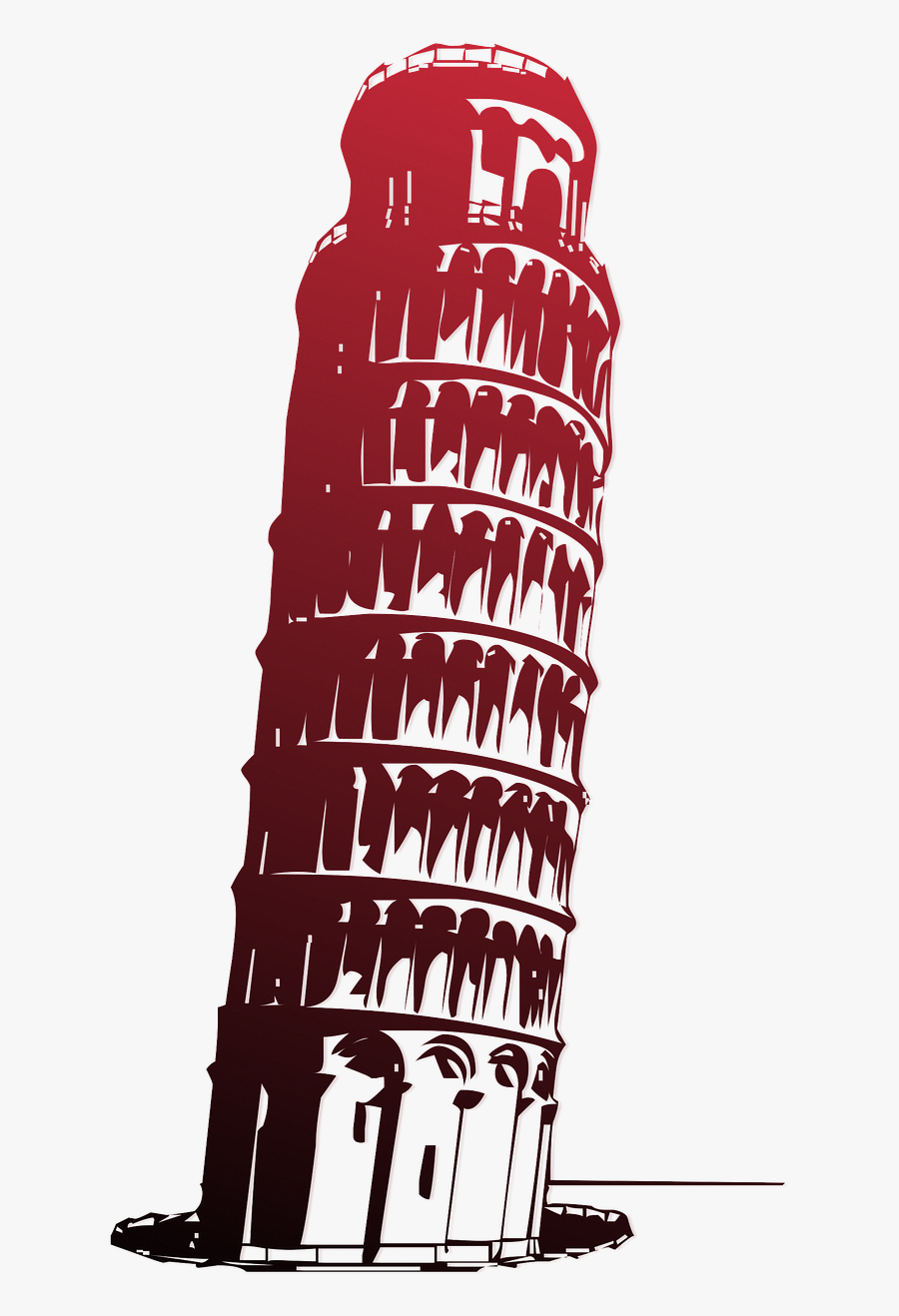 Pisa Italy Tower Free Picture - Plumb Line Leaning Tower Of Pisa, Transparent Clipart