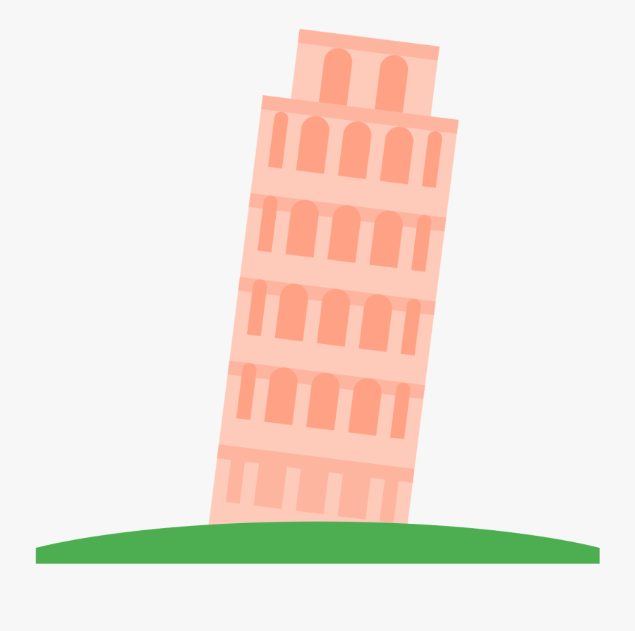 Tower Of Icon Free - Pisa Tower Icon Png, Transparent Clipart