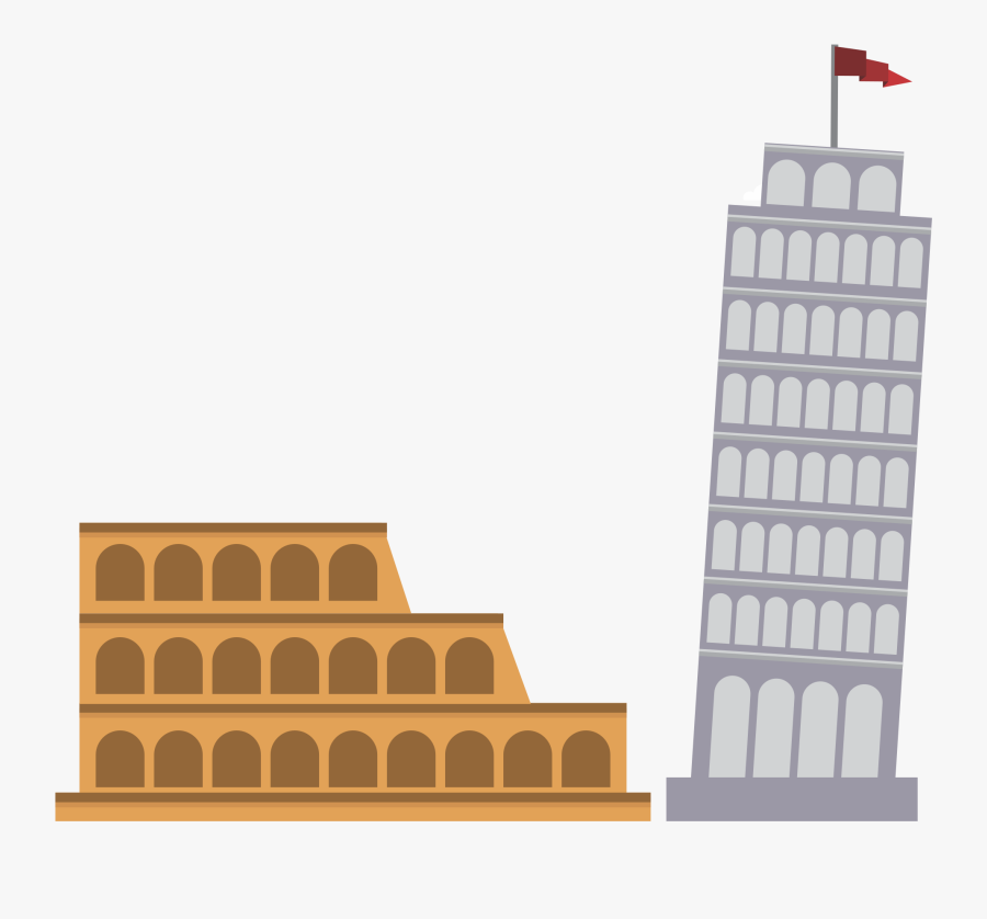 Rome Clipart Pisa - Leaning Tower Of Pisa, Transparent Clipart