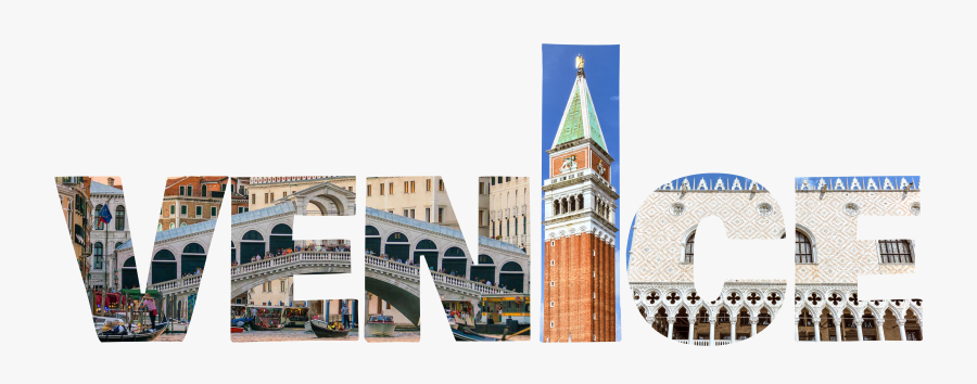 Clip Art Venice Souvenir Rialto Bridge - St Mark's Campanile, Transparent Clipart
